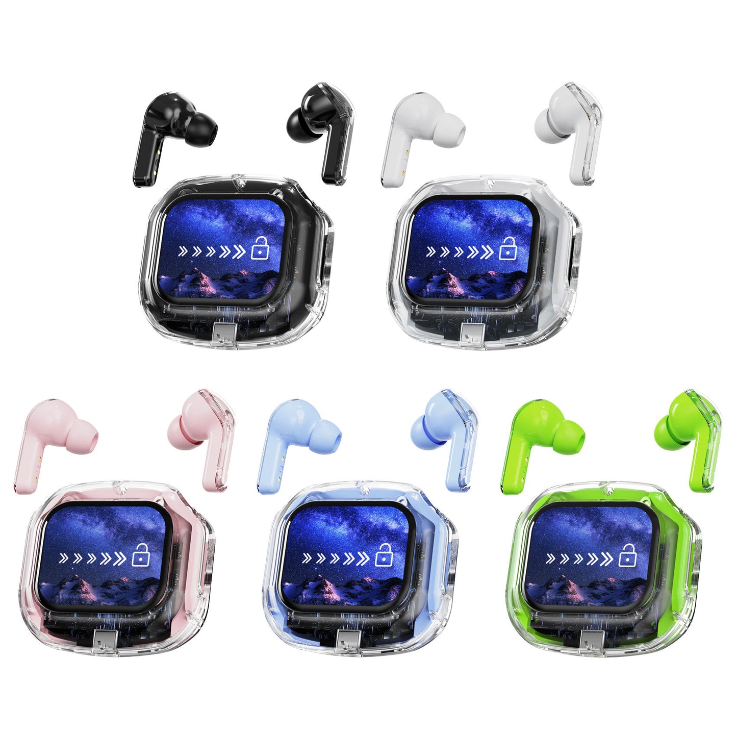 Air Max Transparent airpods with display screen 🎧🎶
