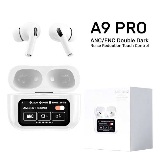 A9 PRO DISPLAYED EARBUDS (premium quality and high sound)+ANC/ENC