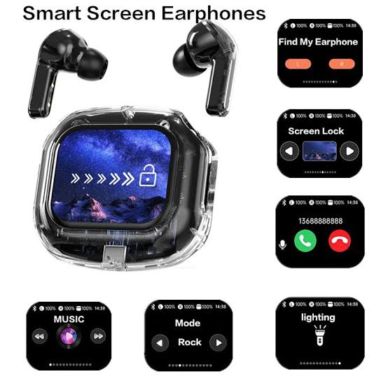 Air Max Transparent airpods with display screen 🎧🎶